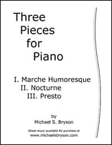 Three Pieces for Piano piano sheet music cover